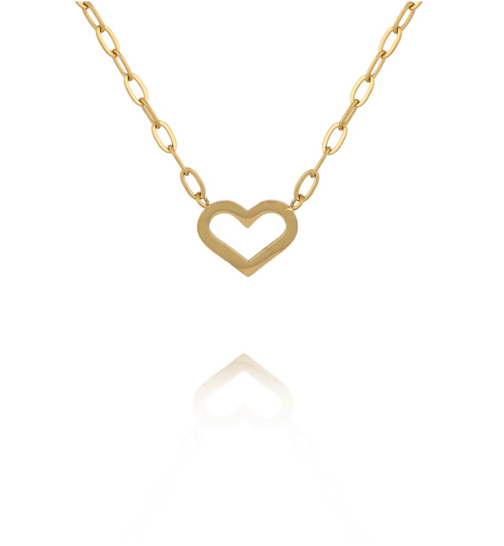 Naszyjnik z sercem złoty NSY0879