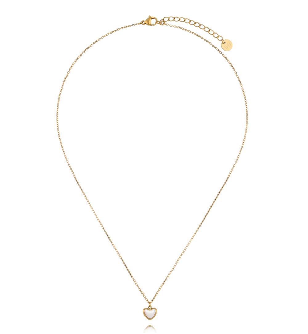 Naszyjnik z serduszkiem z masy perłowej NSY0847