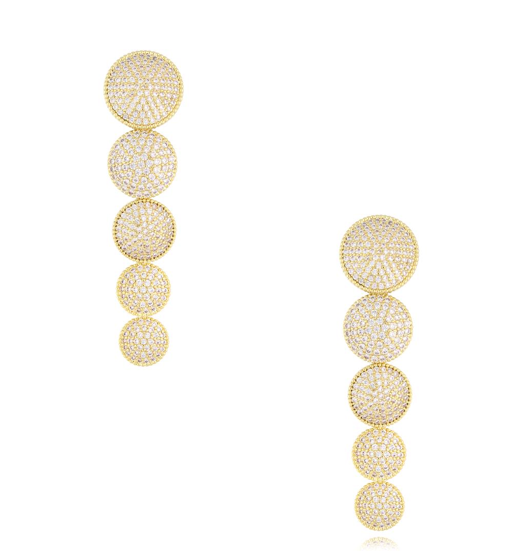 Kolczyki złote dyski Cercle KSS1472