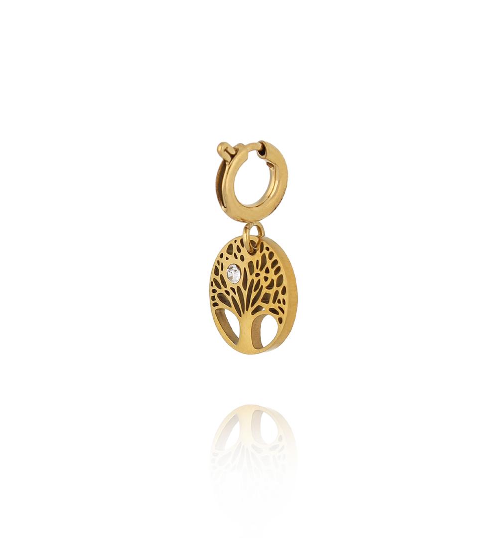Charms medalion z drzewkiem życia i cyrkonią CHA0176