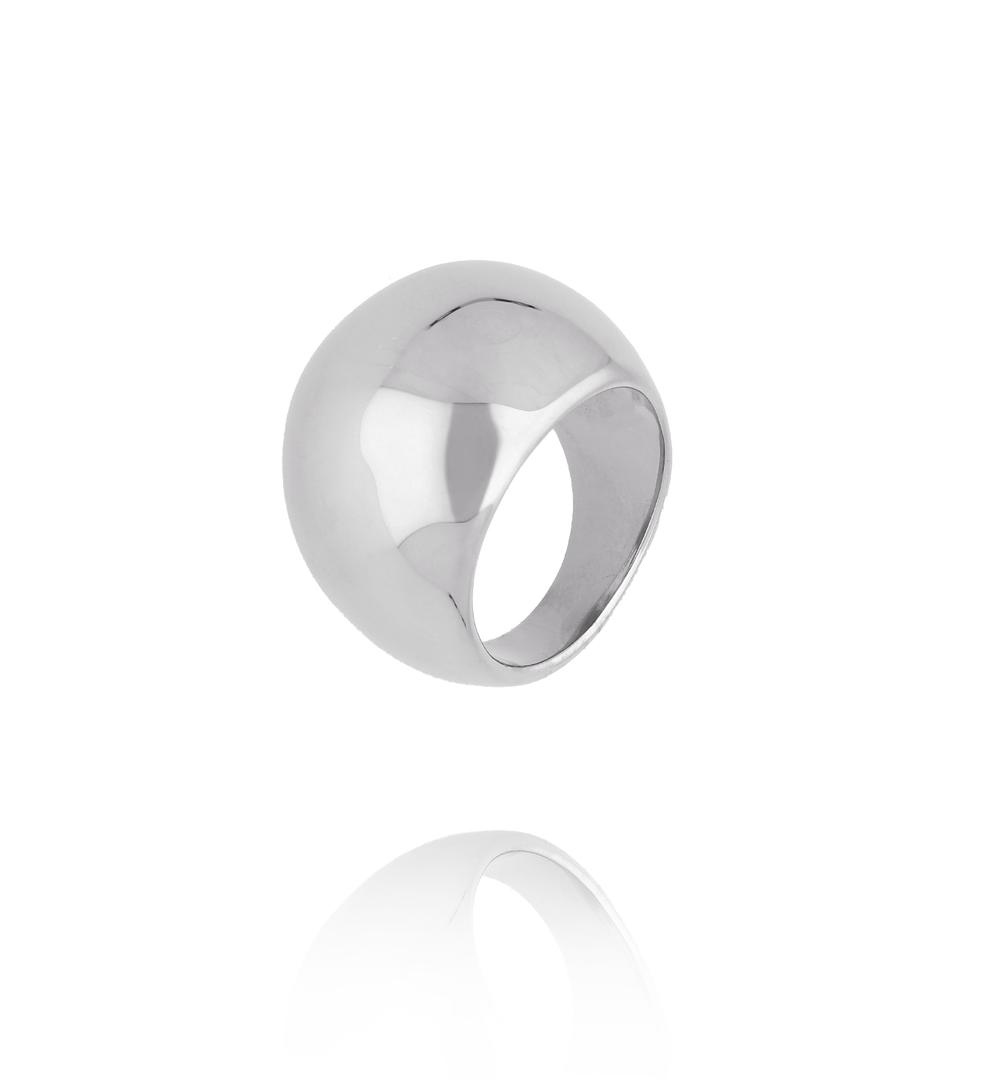 Pierścionek srebrny duży, gładki PSY0141