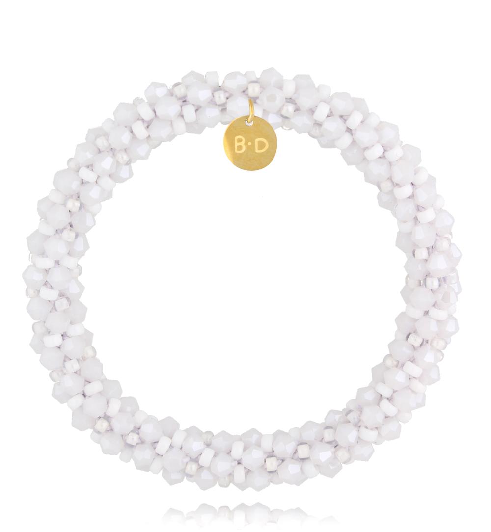 Bransoletka z kryształkami biała Luminous II BWE0031
