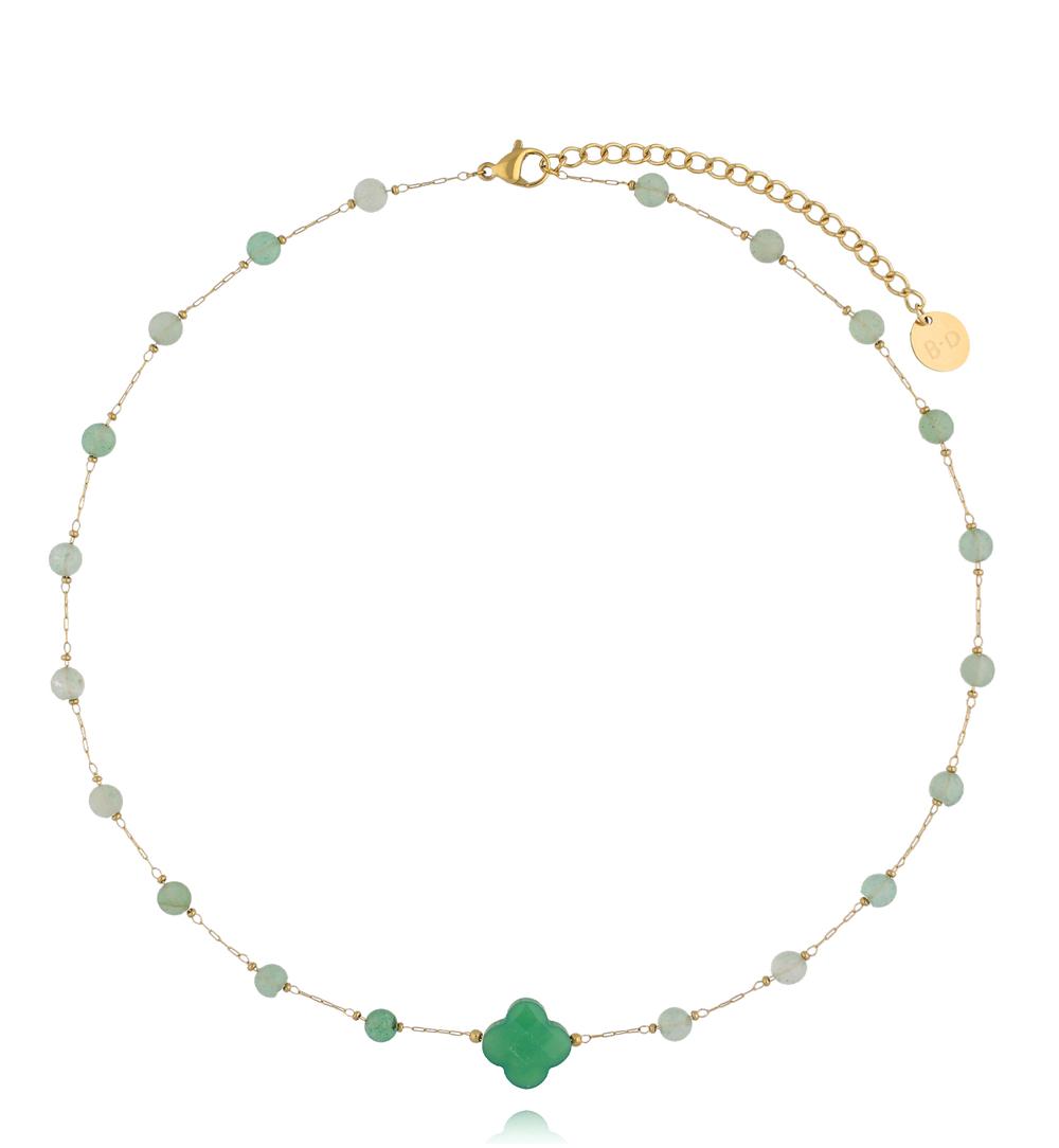 Naszyjnik z koniczynką i awanturynami NPA1322