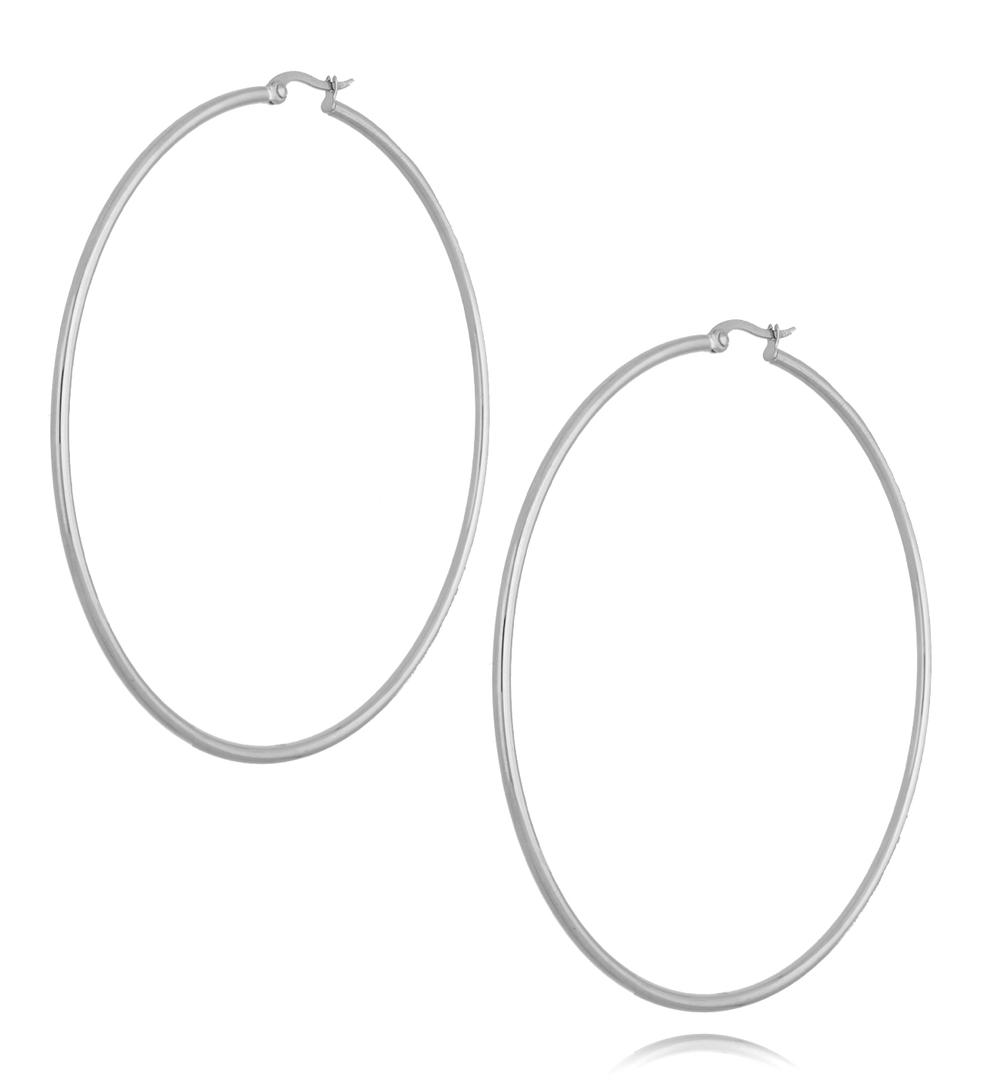 Kolczyki srebrne koła ze stali szlachetnej 75mm KSA0208