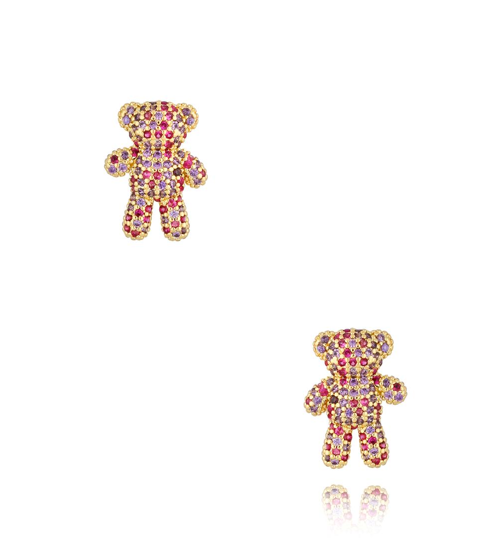Kolczyki z kolorowymi misiami Bears KSS1383