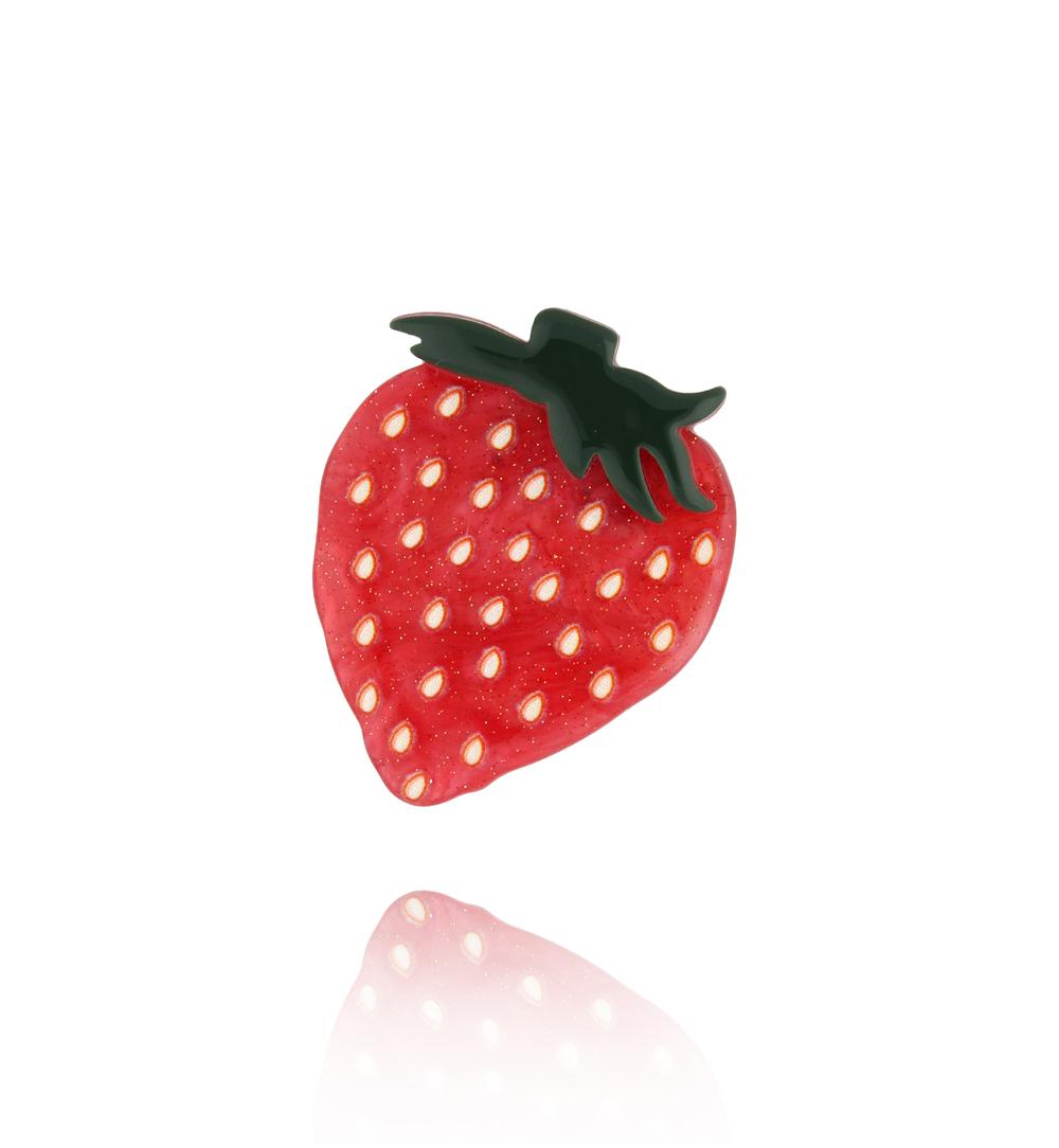 Broszka z truskawką Strawberry BRZA0081
