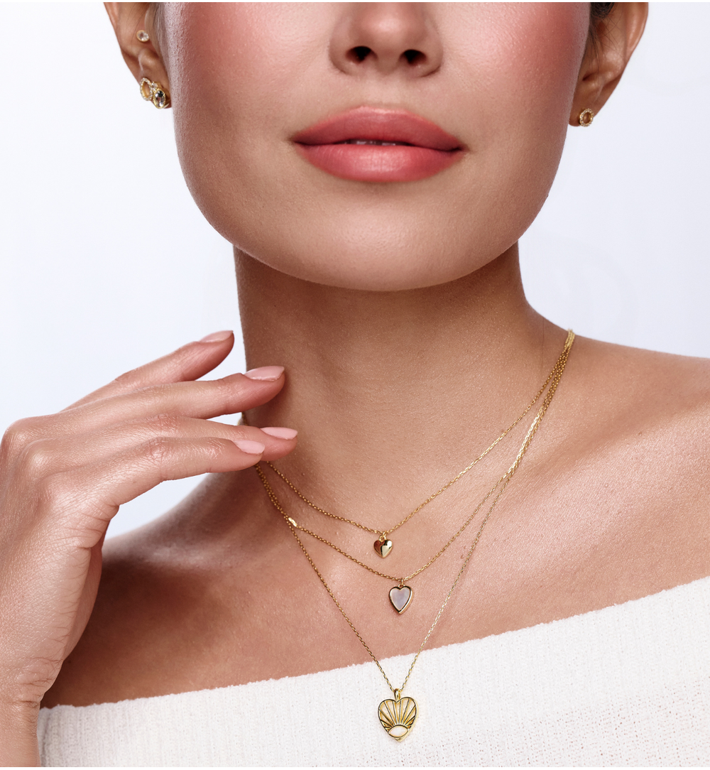 Naszyjnik z serduszkiem złoty NCA0086