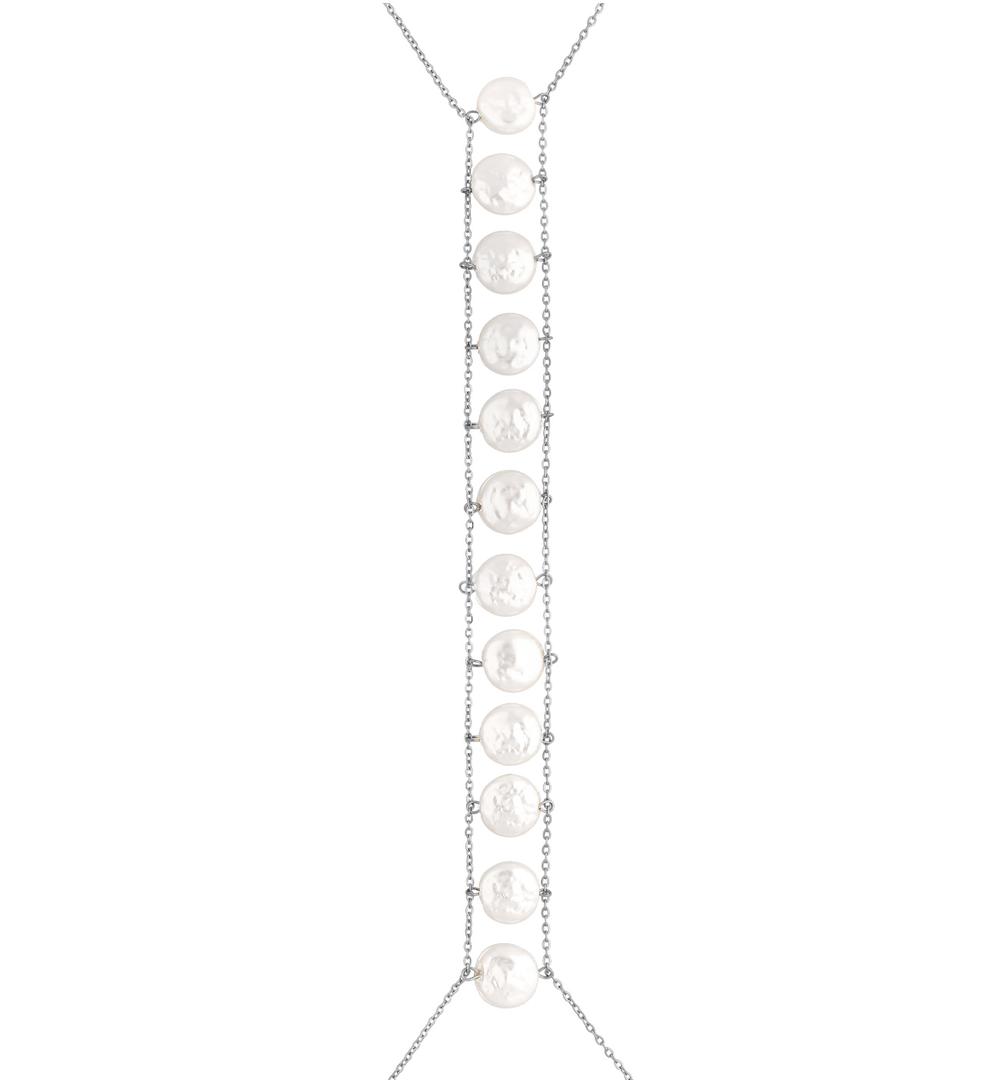 Naszyjnik na ciało z perłami body chain Trinidad NSA0747