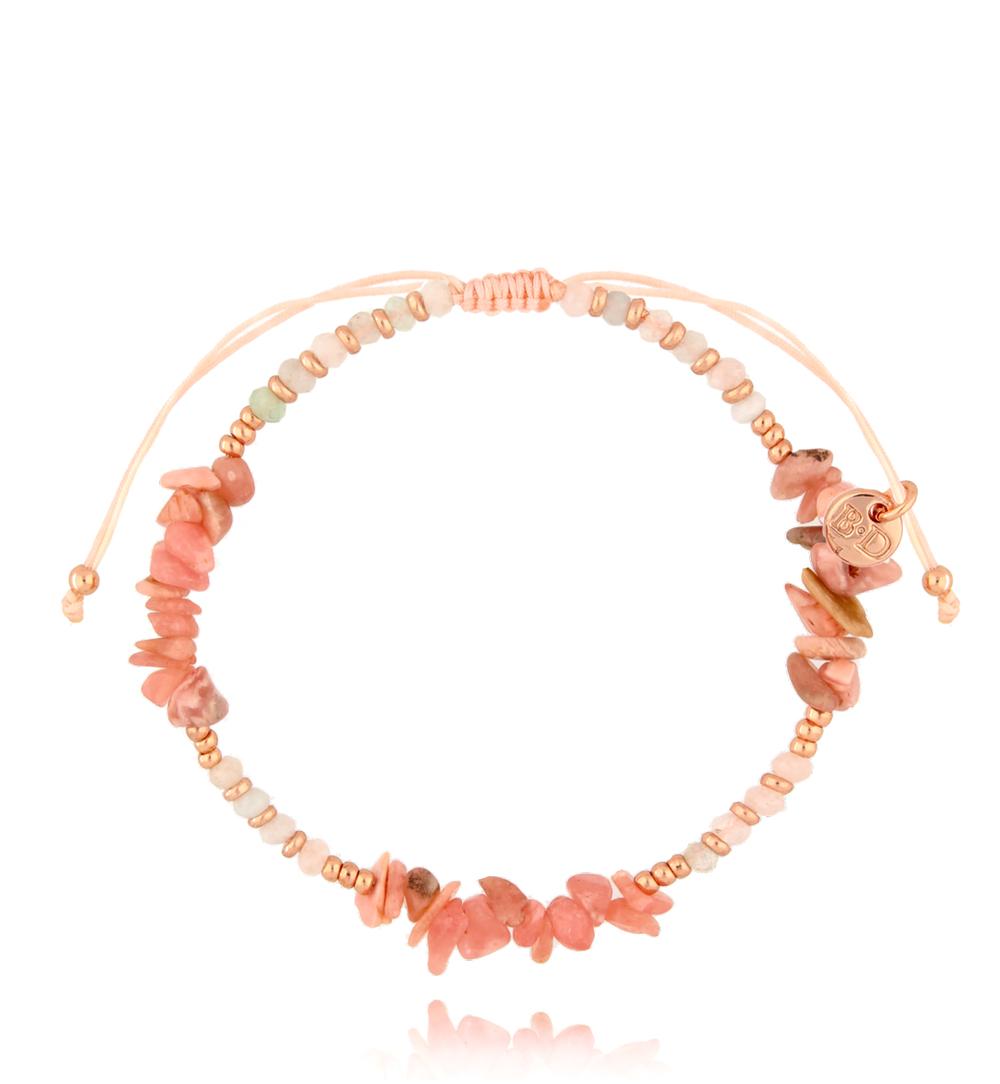 Bransoletka z różowymi opalami Gintong BSC1437