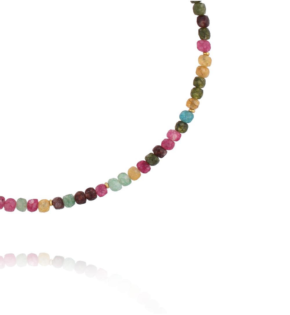 Naszyjnik z kolorowych jadeitów NPA1572
