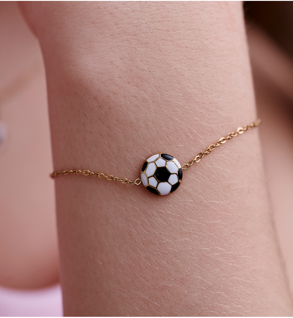 Zestaw biżuterii dla córki z piłką nożną ZN0217