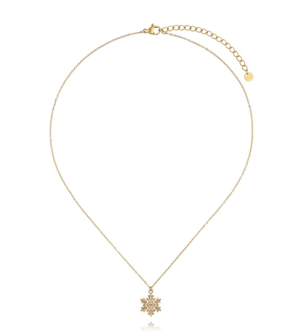 Naszyjnik ze śnieżynką złoty NSY0710