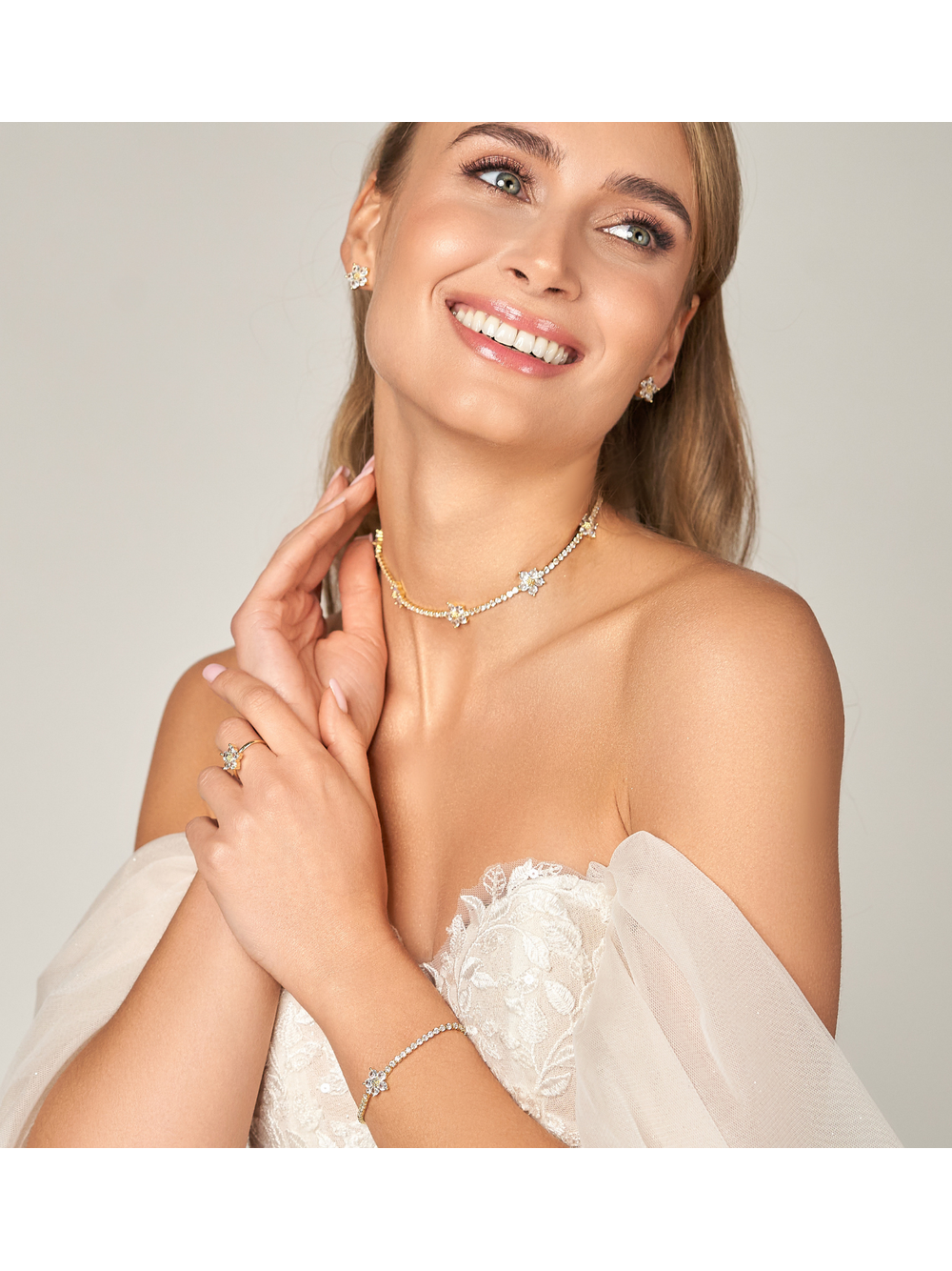 Zestaw biżuterii ślubnej Bridal Z0209