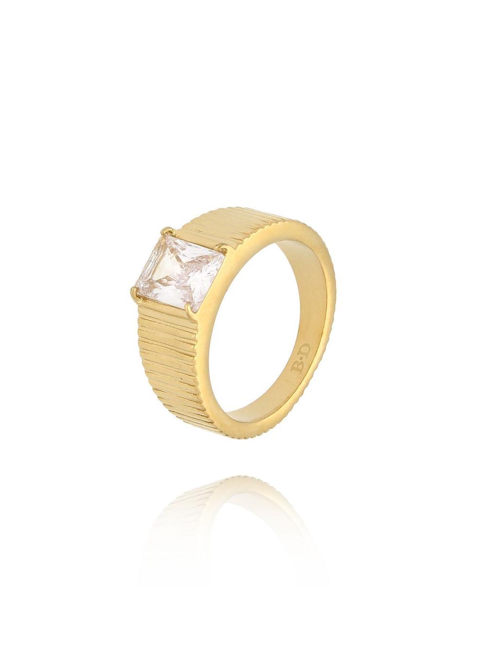 Pierścionek złoty z kryształem Sparkle Ring PSA0947