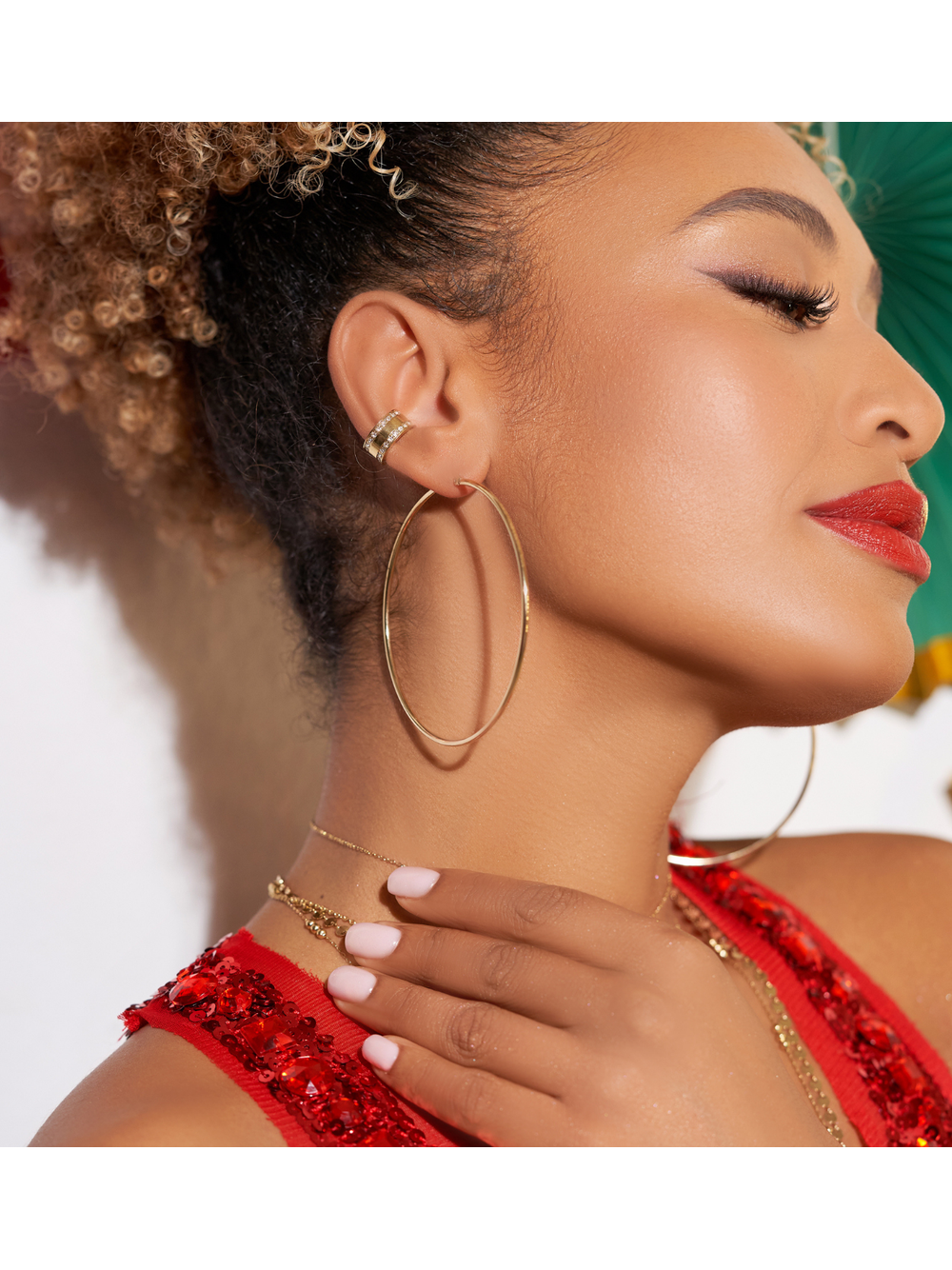 Kolczyki złote koła ze stali szlachetnej Big Hoops KSA0209