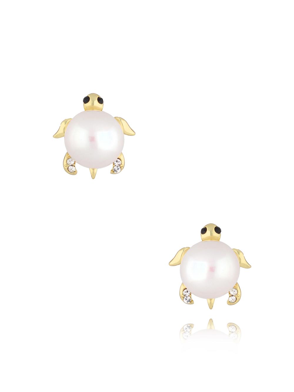 Kolczyki z perłowymi żółwiami Pearl Turtles KSS1419