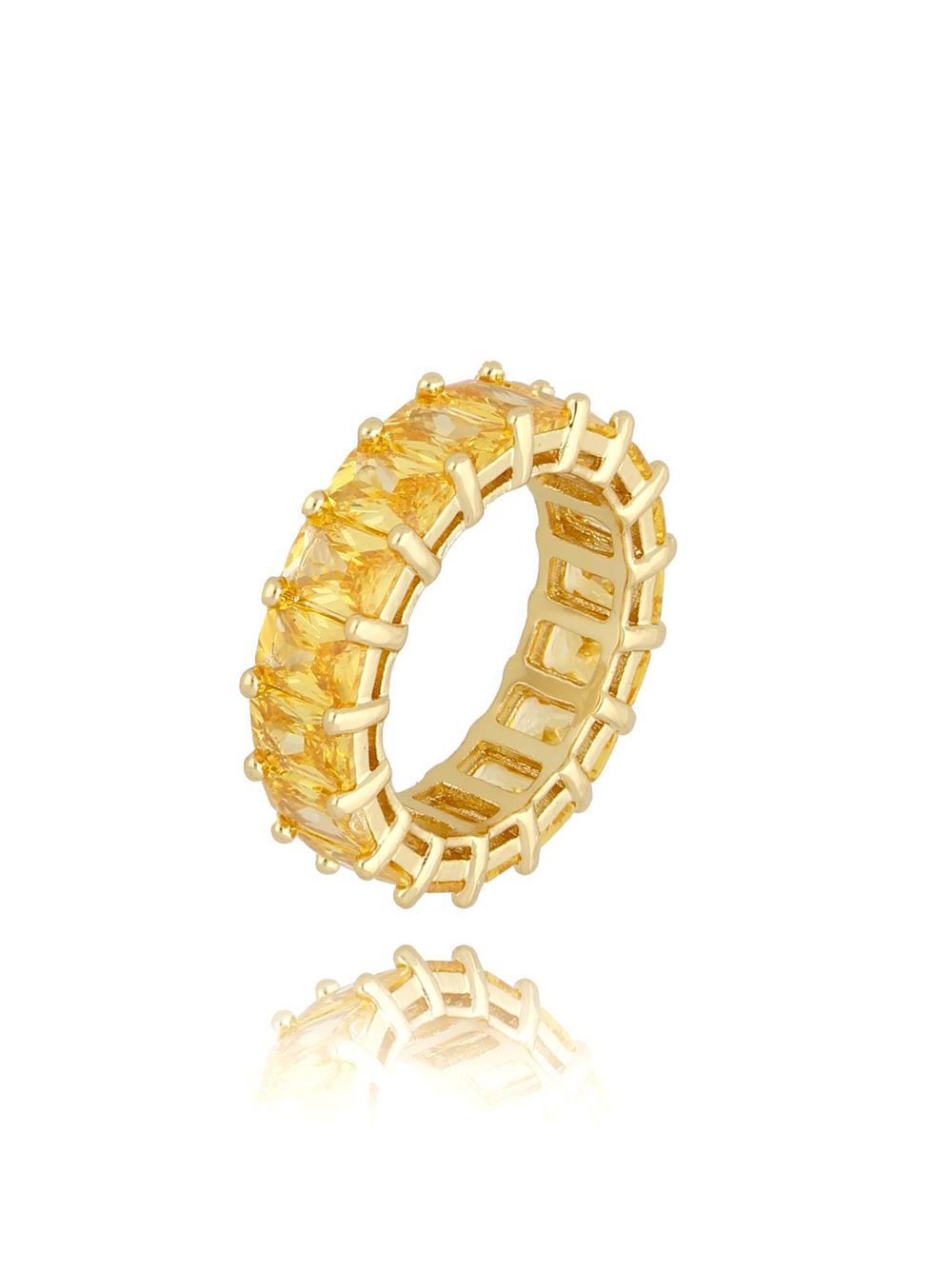 Pierścionek z cytrynowymi kryształkami Citrine Dream PRG0223