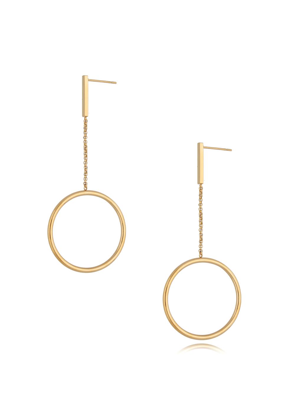 Kolczyki złote z kołami Rings KSA0523
