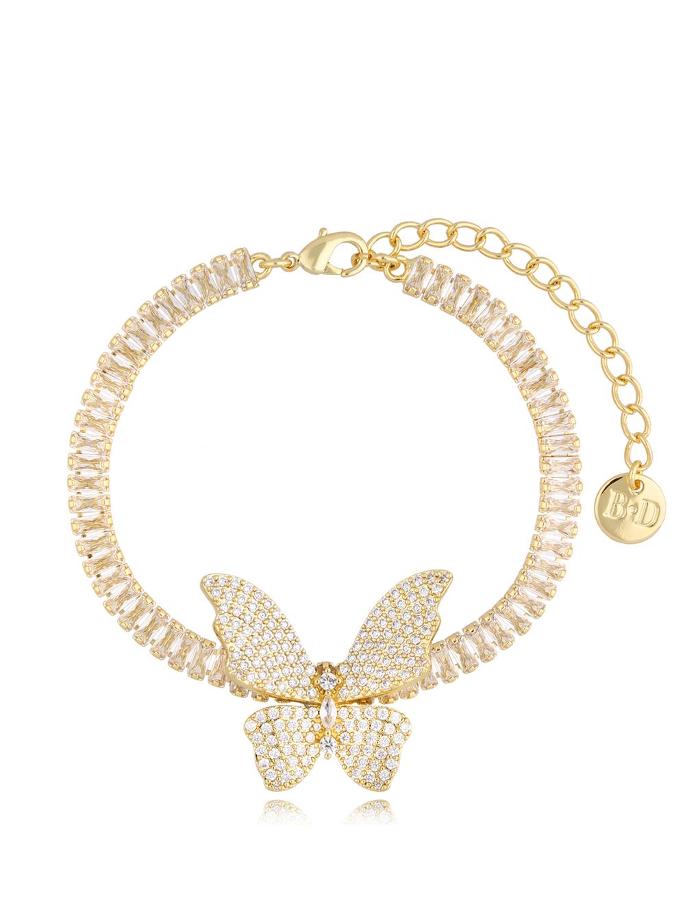 Bransoletka ze złotym motylem Golden Butterfly BSS0136