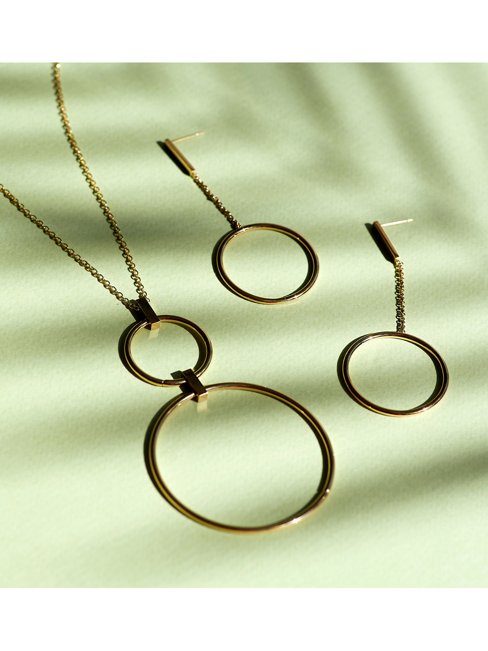 Kolczyki złote z kołami Rings KSA0523