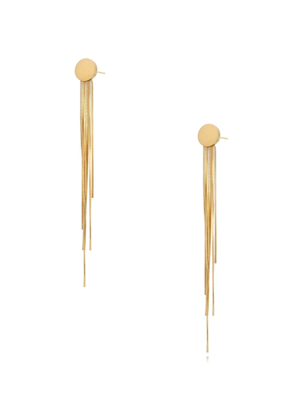 Kolczyki złote z łańcuszkami Fringe Dangles KSA2063