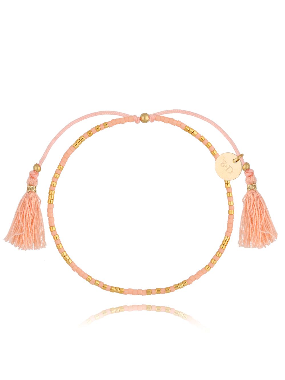 Bransoletka brzoskwiniowa z chwostami Beads BSC1254