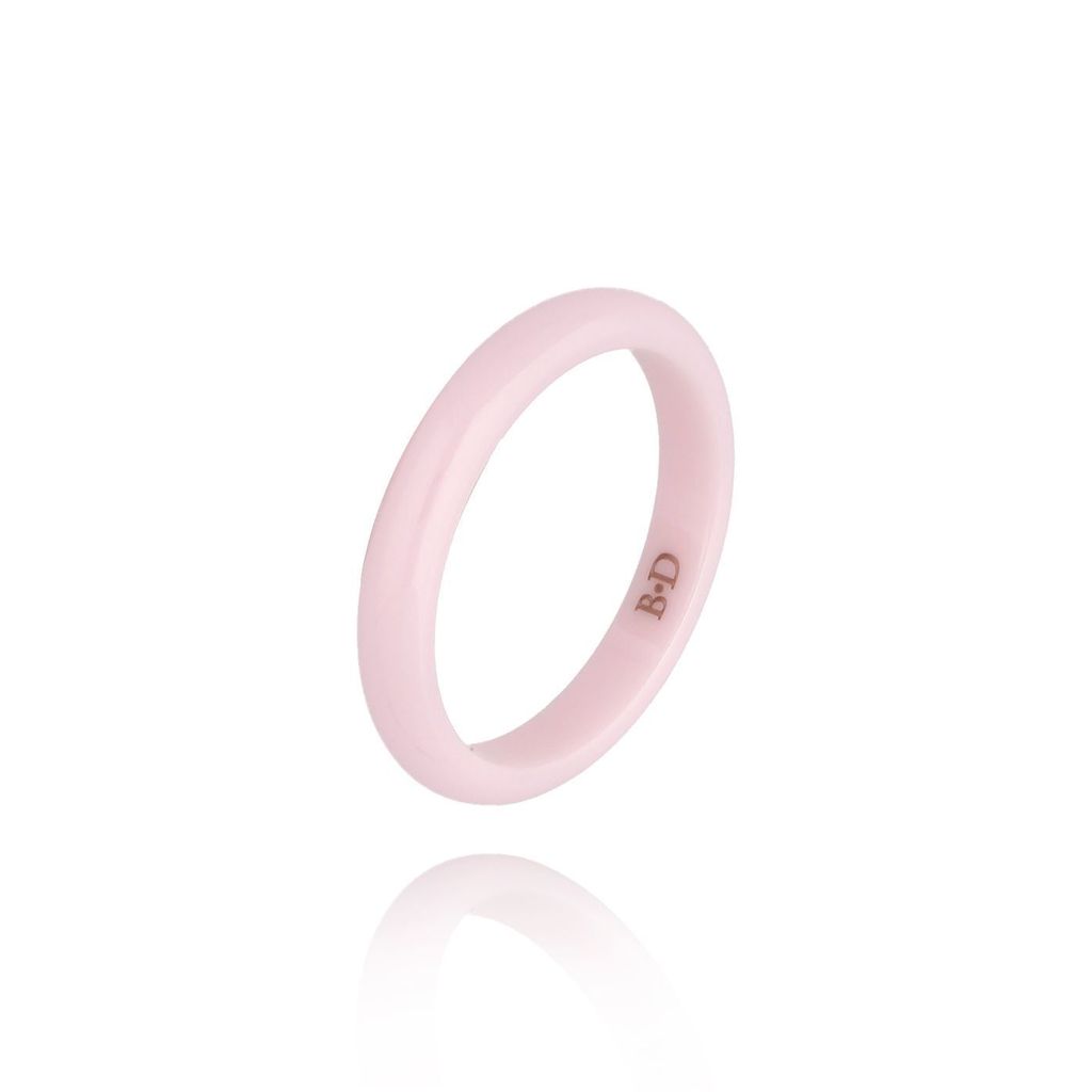 Obrączka z ceramiki różowa cienka Feminine PFE0034