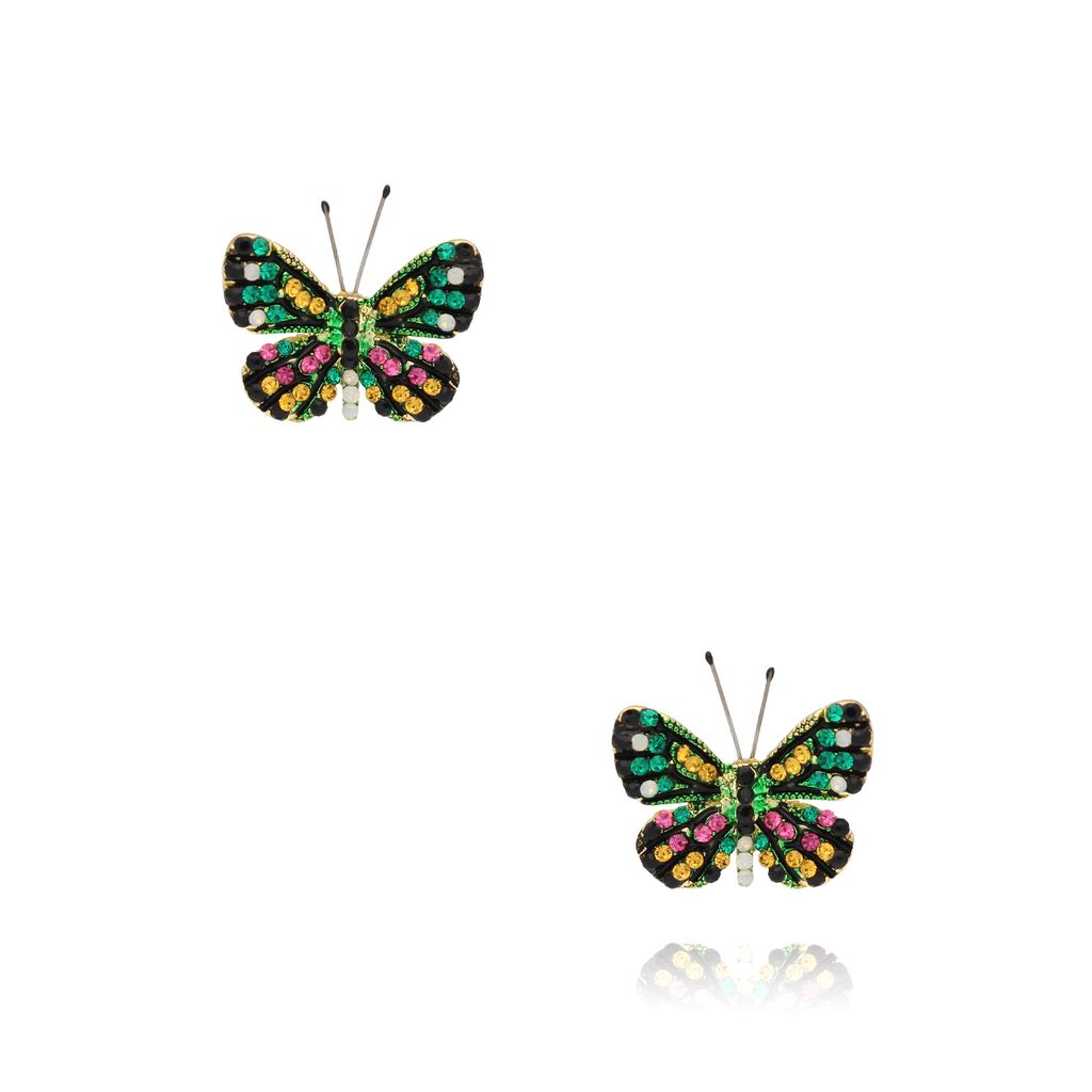 Kolczyki z kolorowymi motylkami Papillon KPI0005