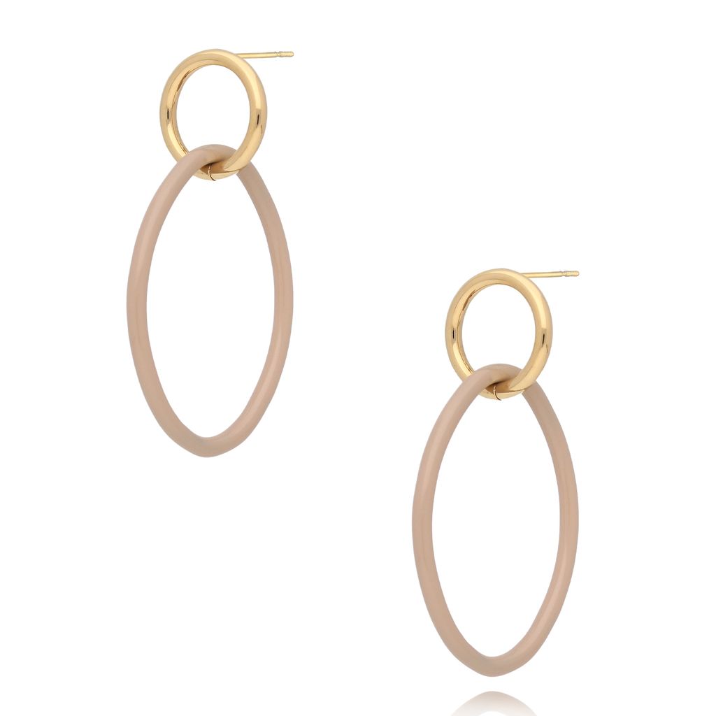 Kolczyki beżowo złote Dream Earrings KSA1508