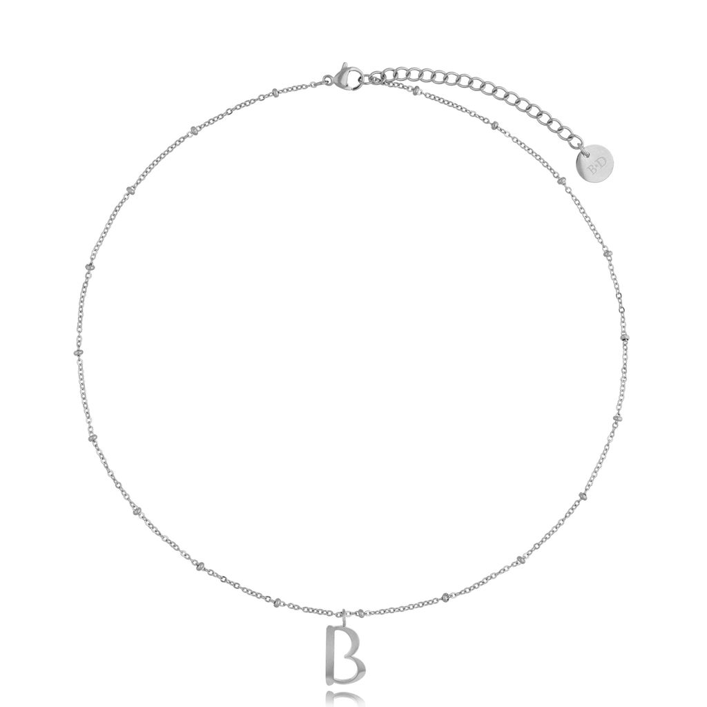 Naszyjnik srebrny z literką B Iniziale NSA0435
