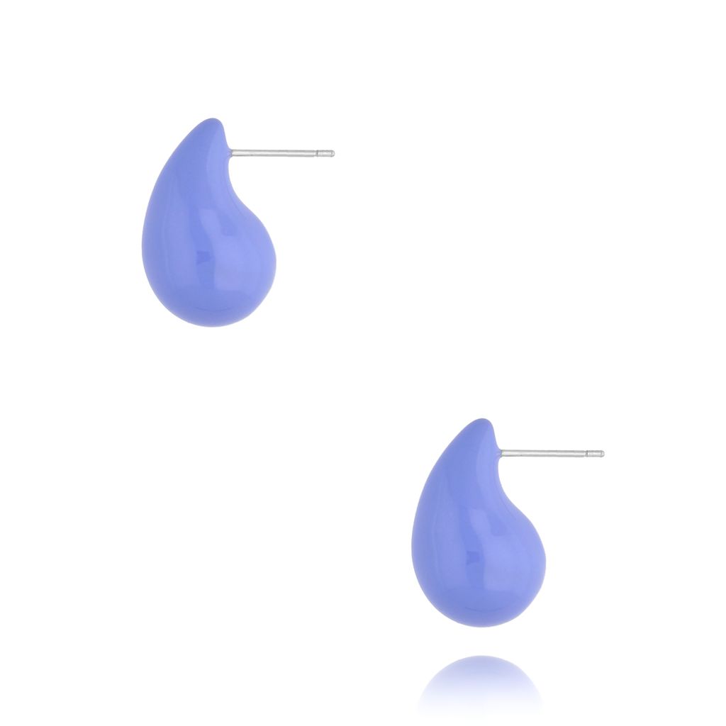 Kolczyki krople emaliowane niebieskie Kyile KSA1567