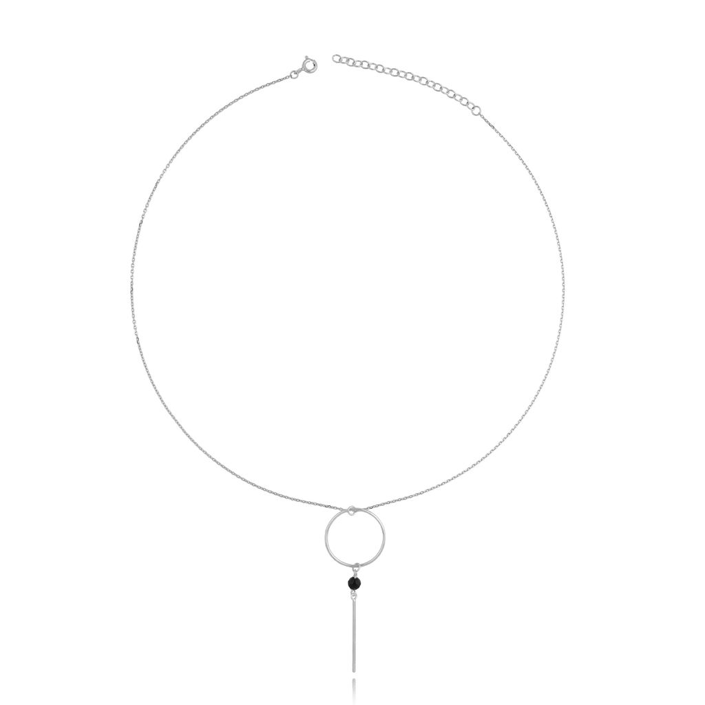 Naszyjnik srebrny z minimalistycznym wisiorem Titan NSE0110