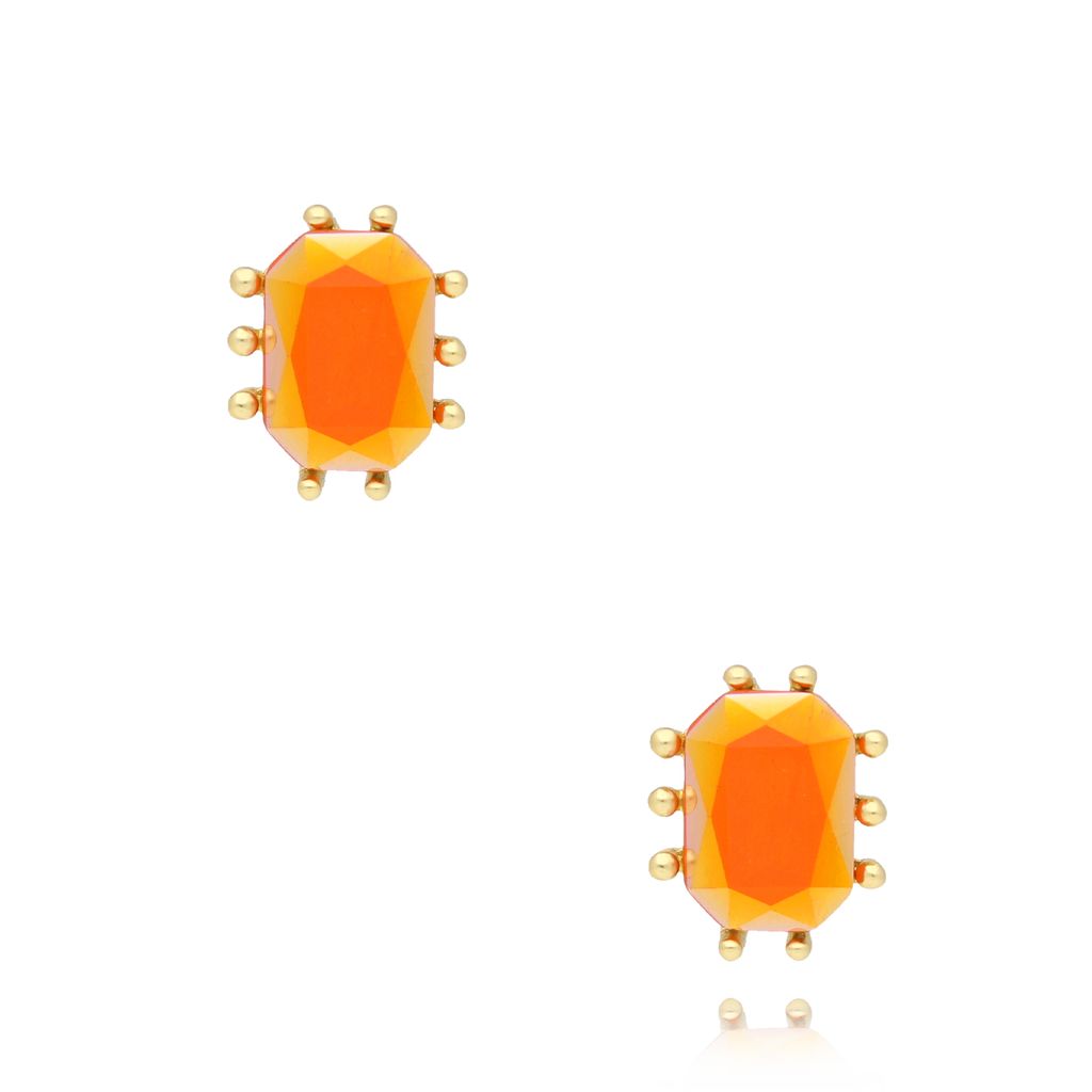 Kolczyki z kryształem pomarańczowe Pepatung KJO0021