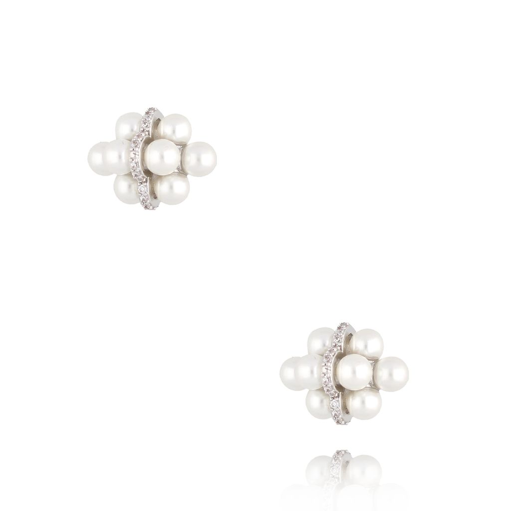 Kolczyki srebrne z perłami Salem KPE0116