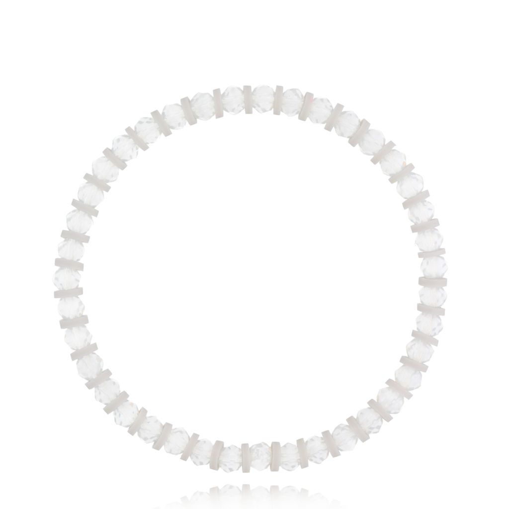 Bransoletka z białymi kryształkami Roche BTW2032