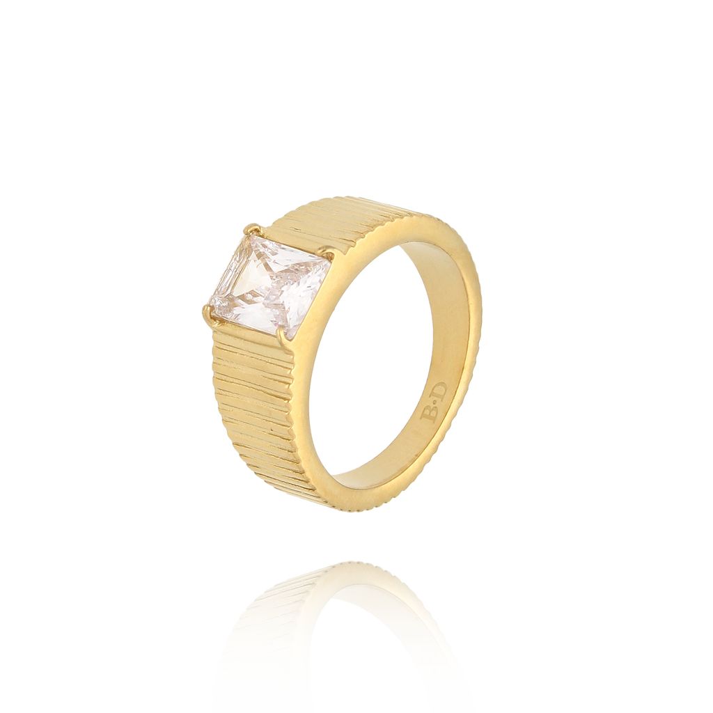 Pierścionek złoty z kryształem Sparkle Ring PSA0943
