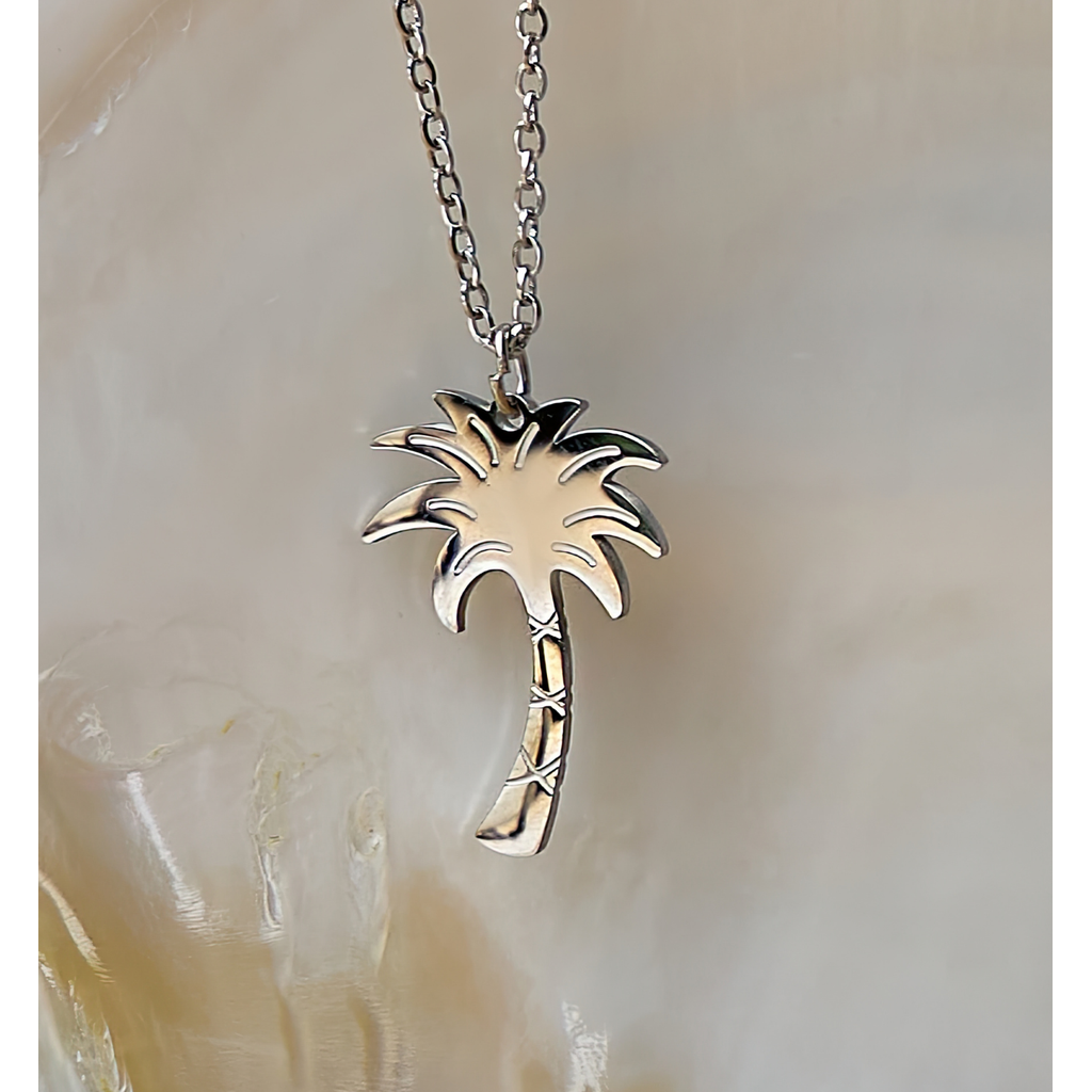 Naszyjnik srebrny z palmą Palm Beach NSA0785