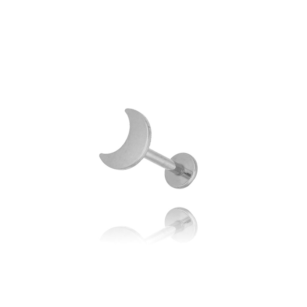 Kolczyk srebrny z księżycem Piercing KSA0577