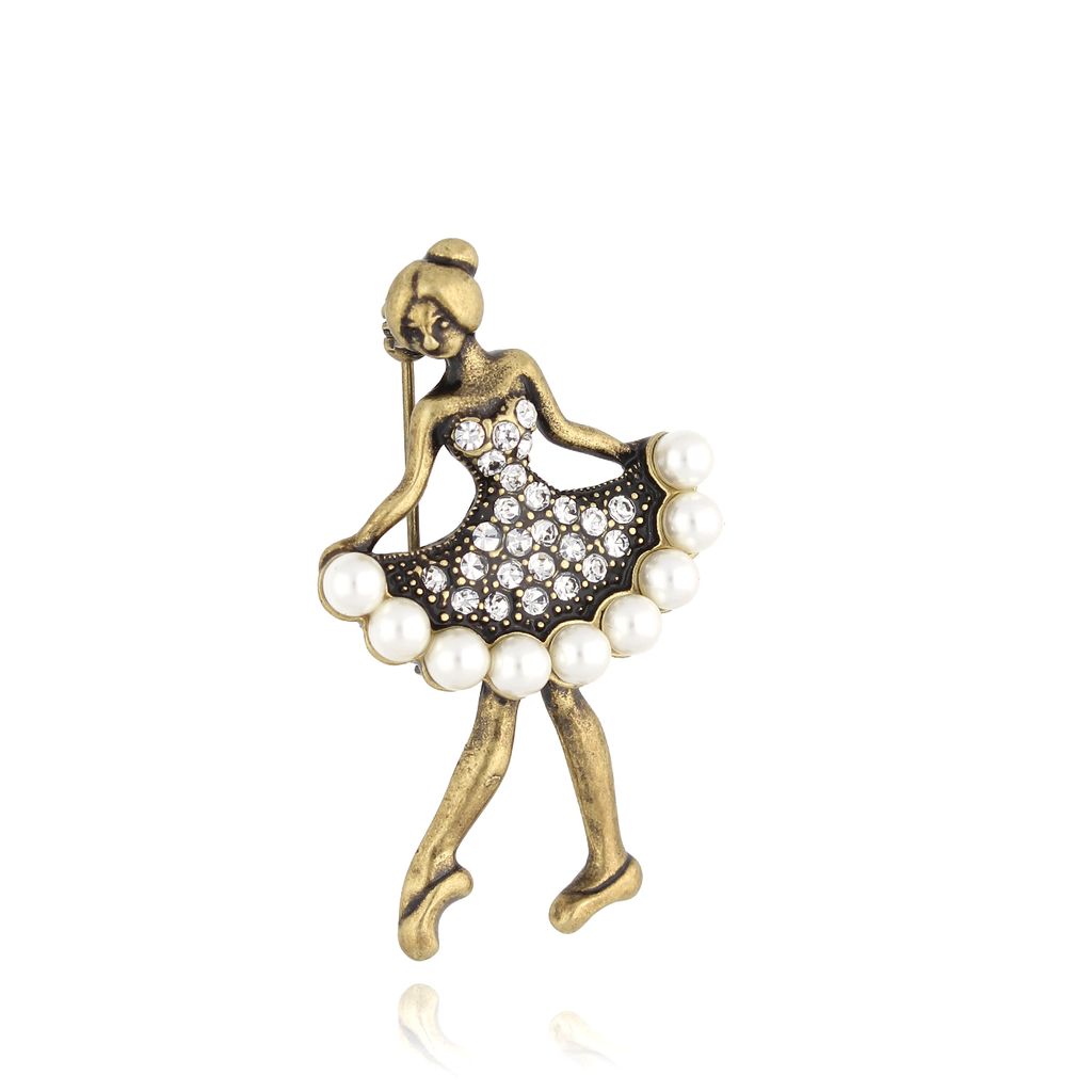 Broszka złota z baletnicą Bellissima Ballerina BRSS0146