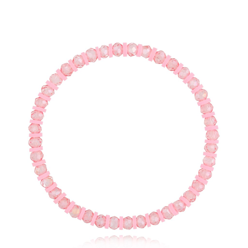 Bransoletka z różowymi kryształkami Roche BTW2039
