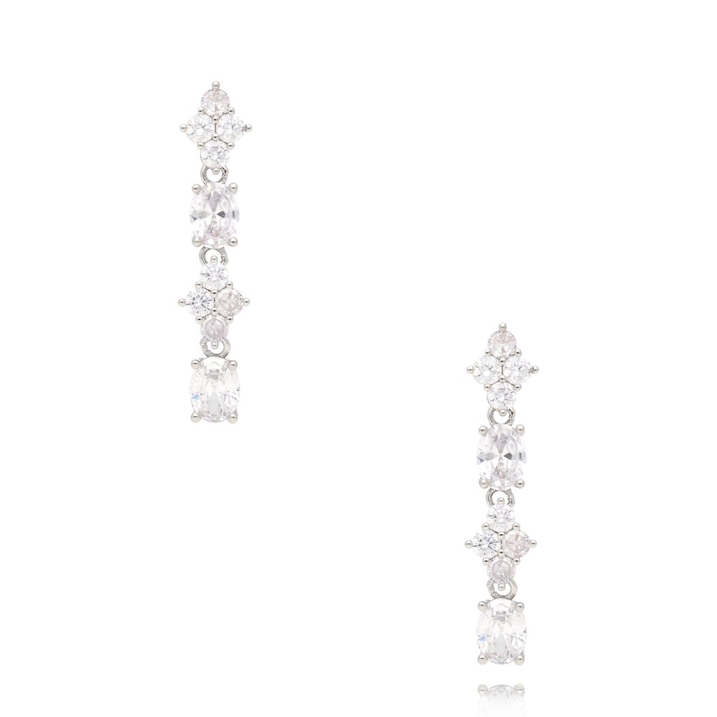 Kolczyki srebrne z kryształkami Alderetes KSS1680