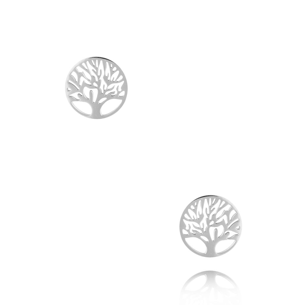 Kolczyki srebrne z drzewkiem Round Tree KSA1522