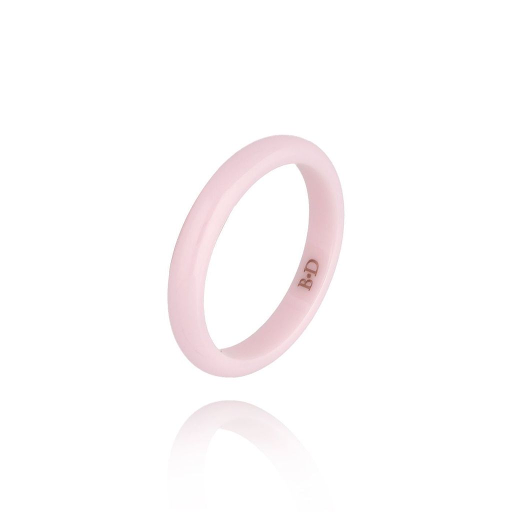 Obrączka z ceramiki różowa cienka Feminine PFE0035
