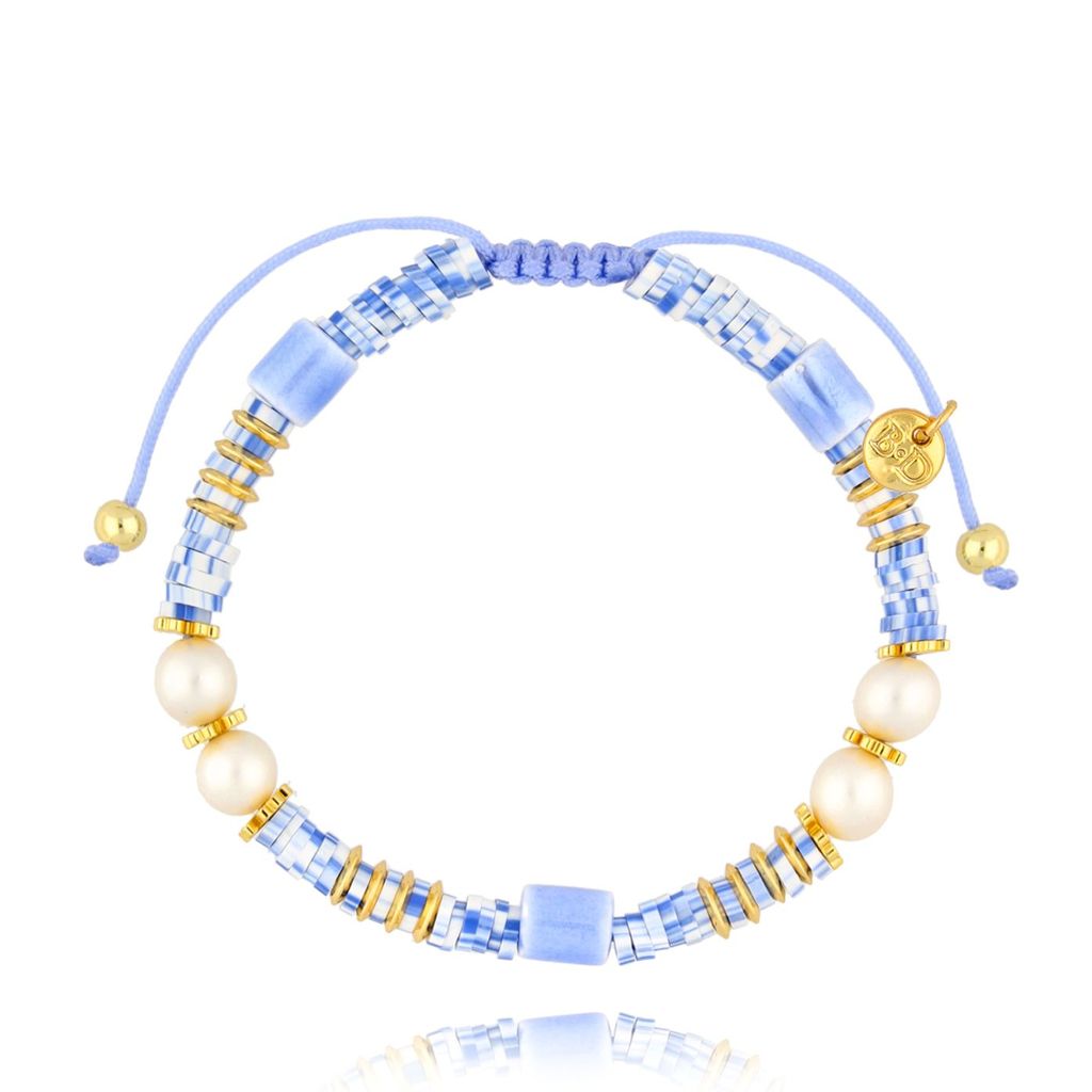 Bransoletka niebieska z perłami Clear Sky BSC1463
