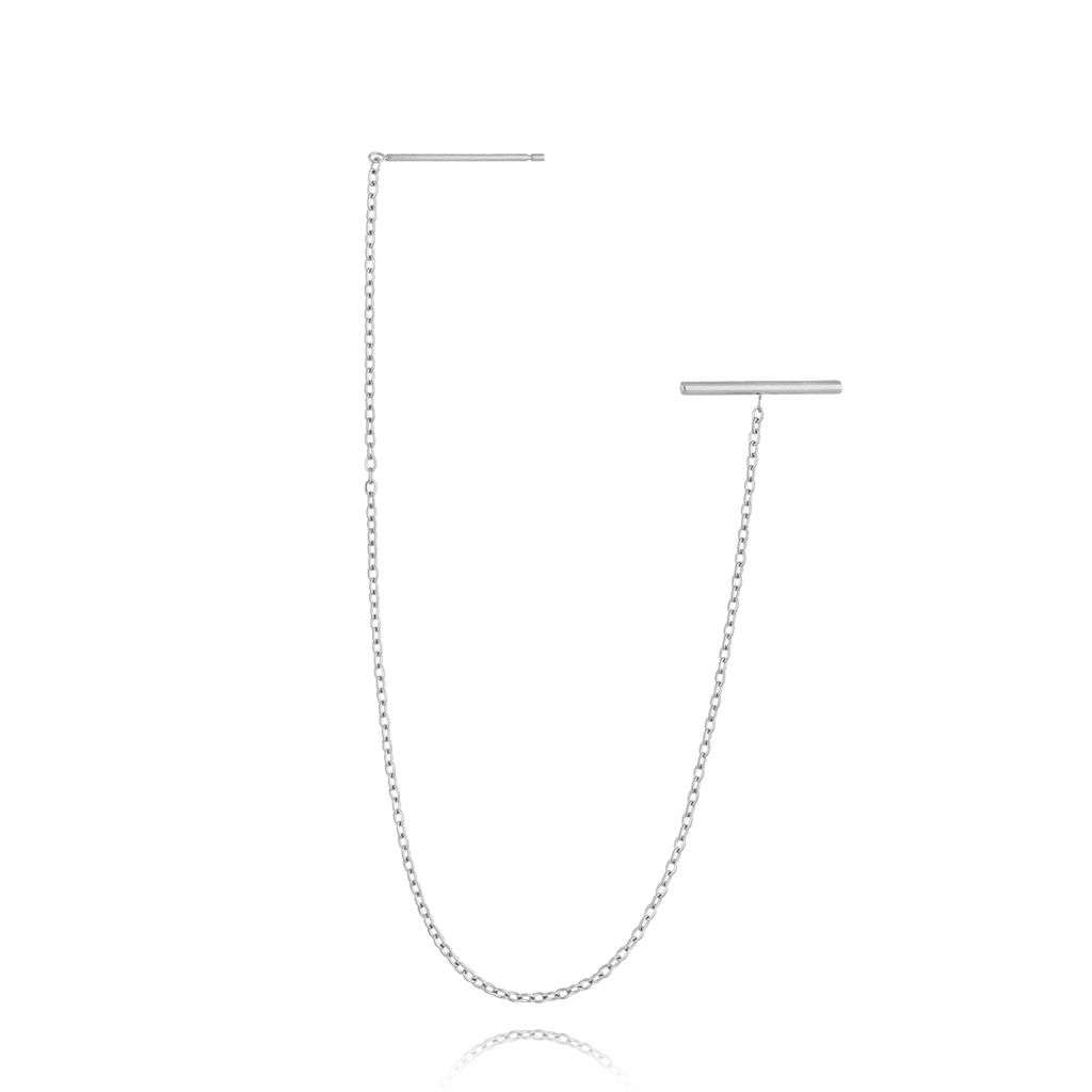 Kolczyk długi srebrny z łańcuszkiem Harmonia KSA1246