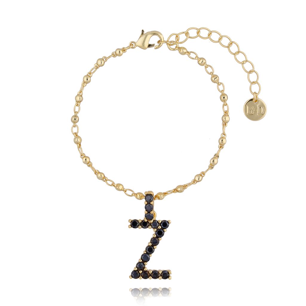 Bransoletka złoty łańcuch z zawieszką litera Z BRG0147
