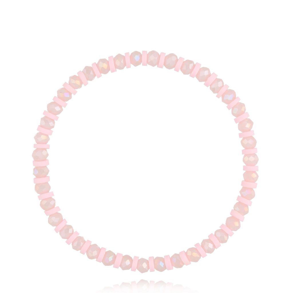 Bransoletka z różowymi kryształkami Roche BTW2038