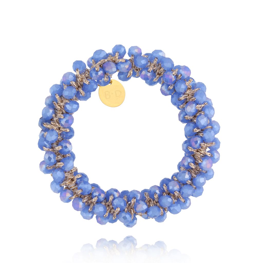 Gumka do włosów z kryształkami niebieska Luminous GWE0018