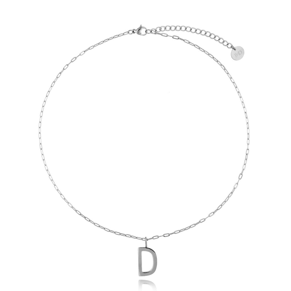 Naszyjnik srebrny z literką D NAT0196