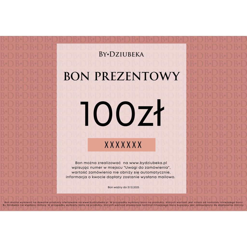 Bon Prezentowy 100 zł online do wydruku BON100